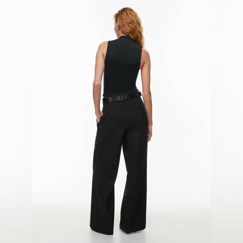 Babaton Black Sleeveless Mock Neck Crop Top - Picture 5 of 11